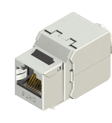 180° STP Permanent-Link Keystone Jack, Punch-Down