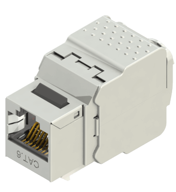 180° STP Permanent-Link Keystone Jack, Tool-Free