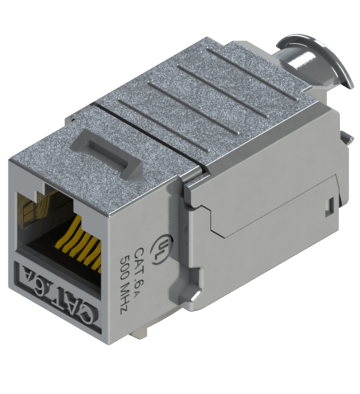 90° STP Connecting-Hardware Keystone Jack,  Punch-Down, Low Profile, ETL verified