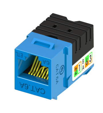 90° UTP Connecting-Hardware Keystone Jack, Punch-Down, Decora<sup>®</sup> Wall Plate compatible
