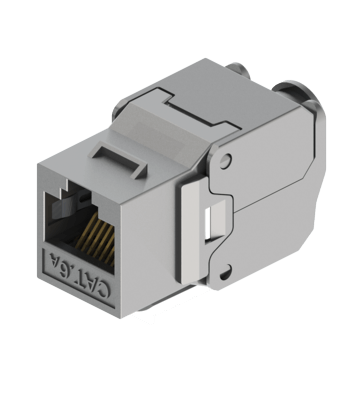 180° STP Connecting-Hardware Keystone Jack,  Tool-Free, EC verified
