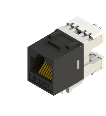 180° UTP Connecting-Hardware Keystone Jack,  Punch-Down, Slim Type