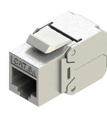 180° STP Connecting-Hardware Keystone Jack,  Tool-Free, EC verified