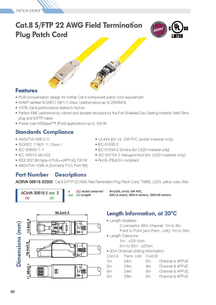 P090 Cat.8 S/FTP 22 AWG