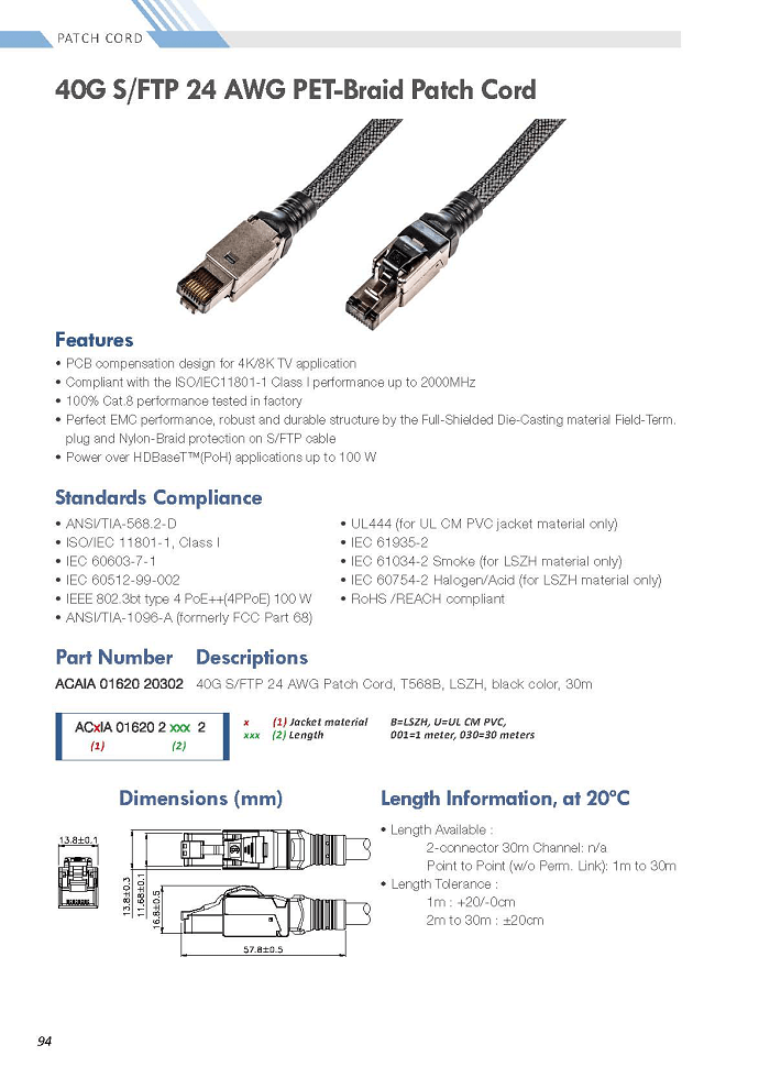 P094 40G S/FTP 24 AWG