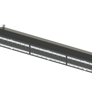 90° STP Permanent-Link Patch Panel, Dust Cap Type 1U-24port