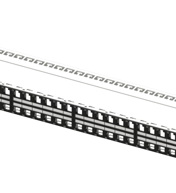 180˚ STP High-Density Keystone Panel, 1U-48 Port