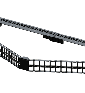 180˚ STP Foldable Angled High-Density Keystone Panel, 1U-48 Port