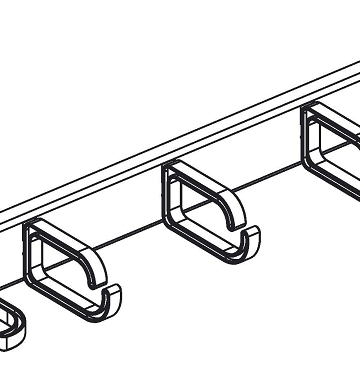 V+H Plastic Cable Ring, 1U & 2U