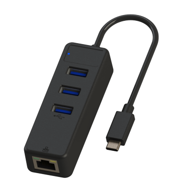 USB-C to 3-Port USB-A Hub with Gigabit Ethernet