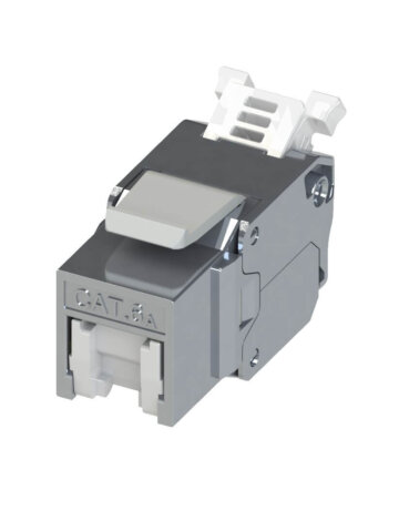 180° STP Connecting-Hardware Keystone Jack, Dust-Cap, Cable-Clamper